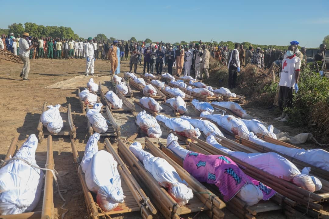Zabarmari Massacre: Photos from the funeral of 43 rice farmers slaughtered by Boko Haram terrorists in Borno