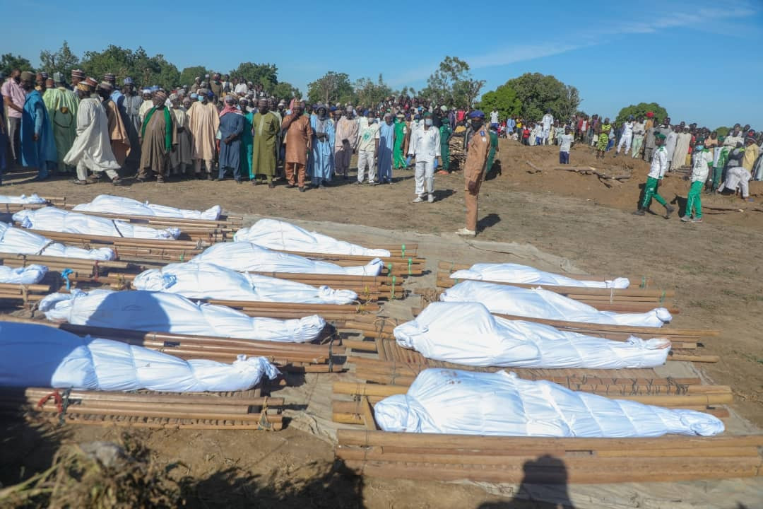 Zabarmari Massacre: Photos from the funeral of 43 rice farmers slaughtered by Boko Haram terrorists in Borno