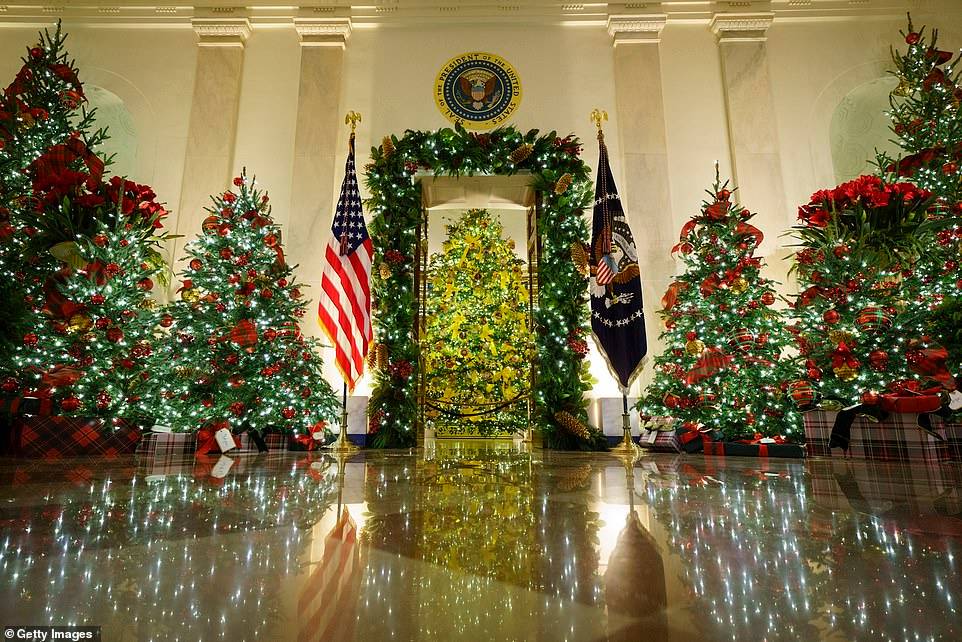 Melania Trump unveils White House Christmas decorations for the last time as US first lady (Photos/Video)