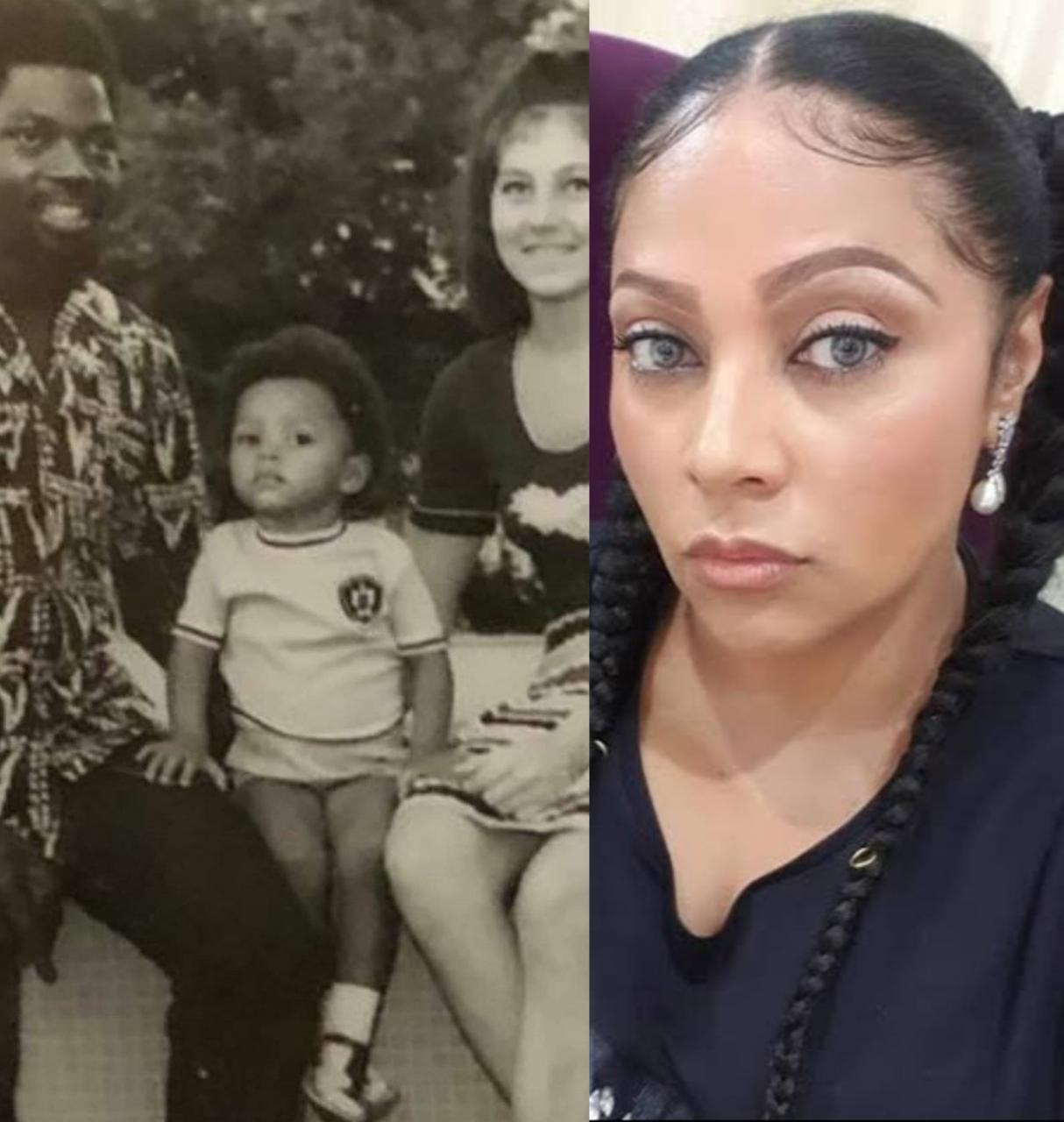 Lola Omotayo-Okoye shares throwback photo she took with her parents when she was a toddler