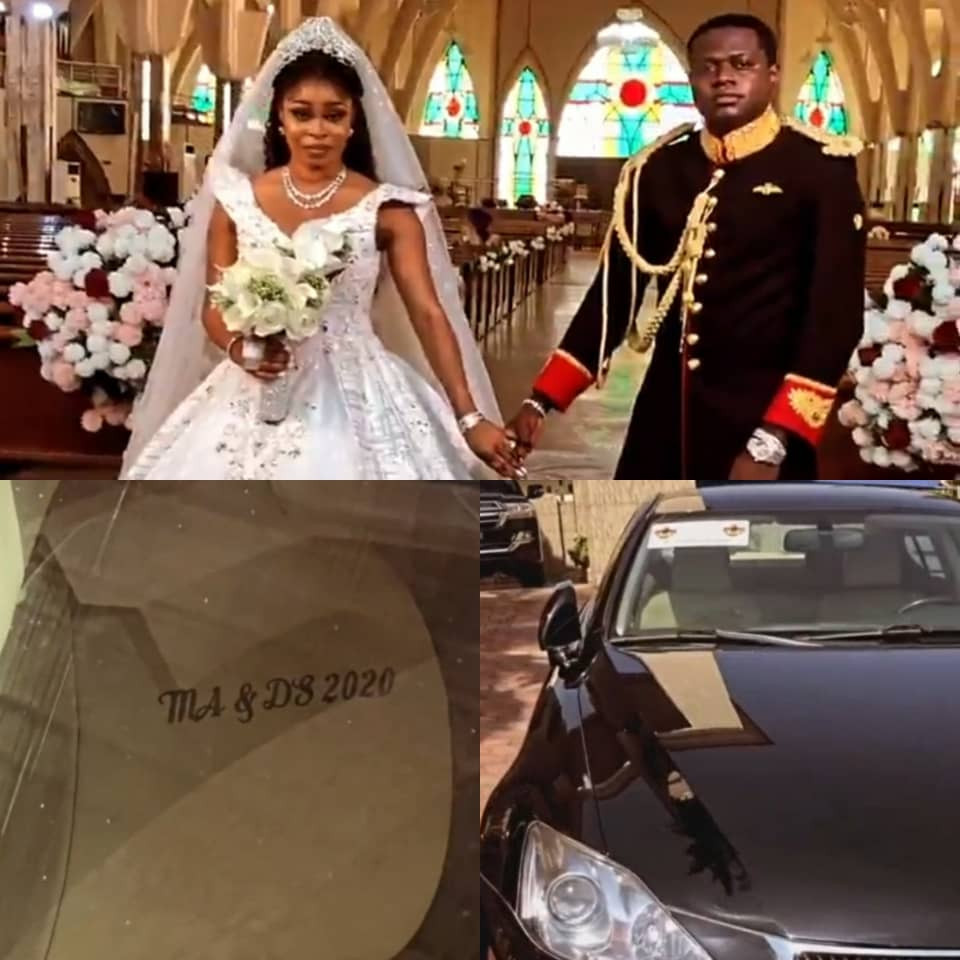 Malivelihood and wife, Deola, give out Lexus car as gift at their wedding + see their massive wedding cake (videos)
