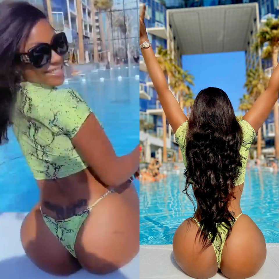 Lilian Afegbai flaunts her massive butt as she vacations in Dubai (photos/video)