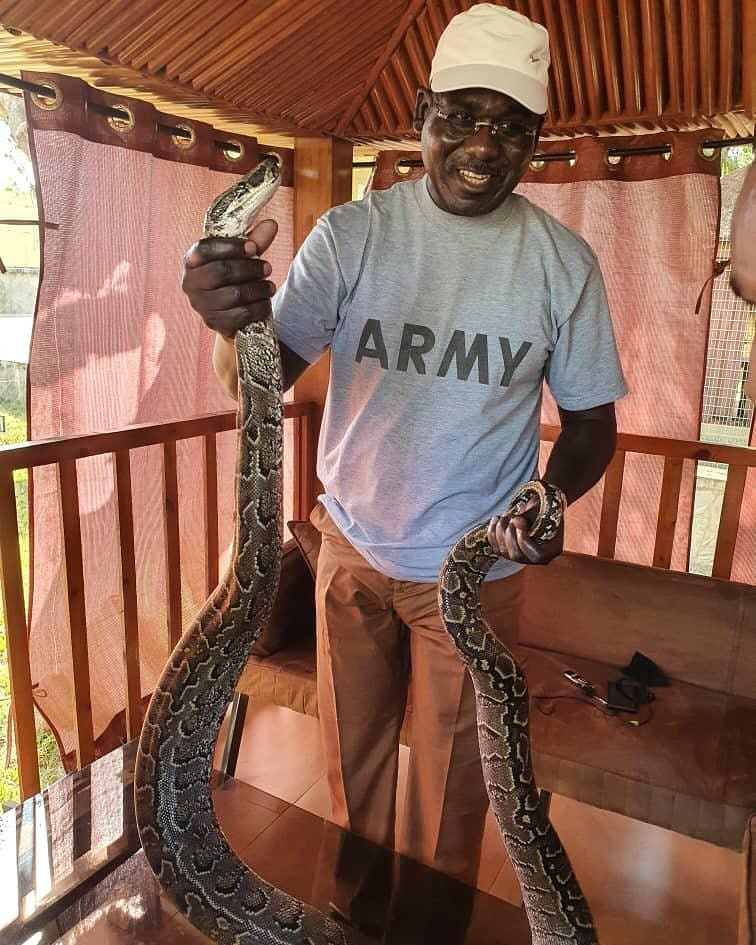 Photos of Chief of Army Staff, Tukur Buratai in his snake farm