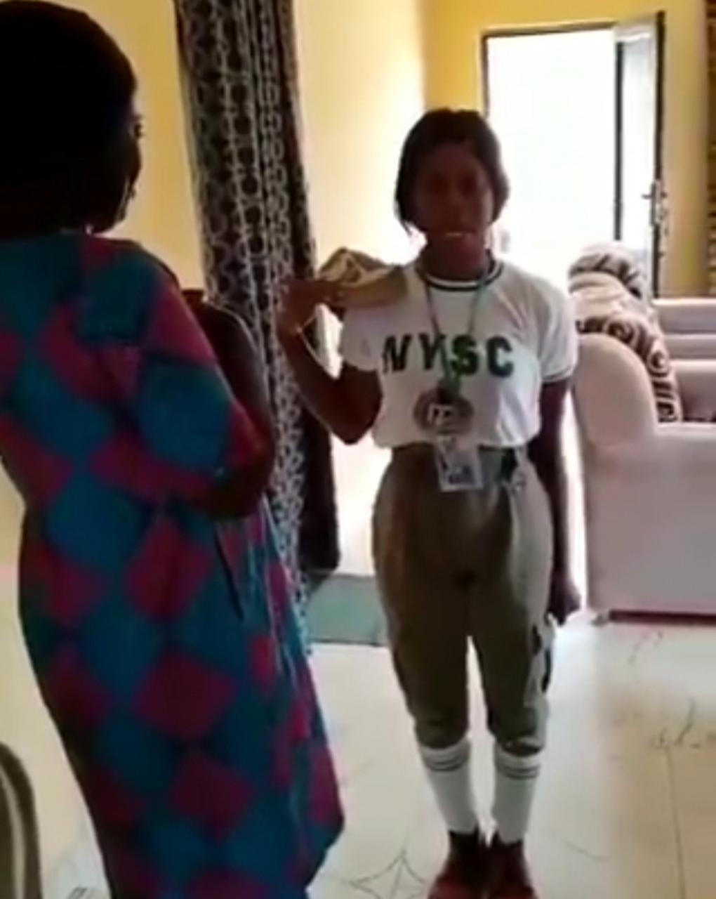 "Cheers to my mother for single-handedly raising me" corps member moves mum to tears as she salutes her upon return from NYSC camp (video)