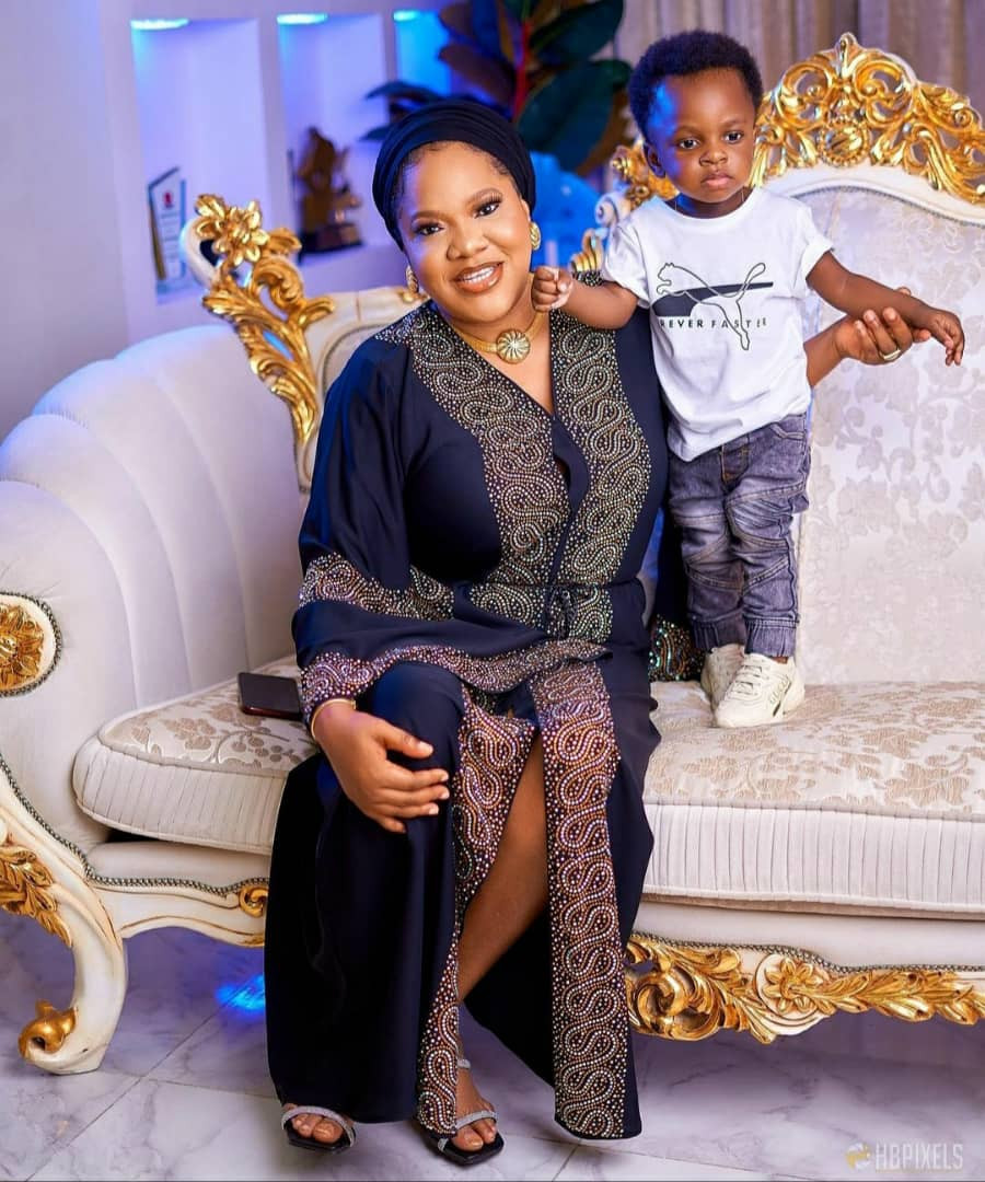 Lovely photo of actress Toyin Abraham and her son, Ireoluwa