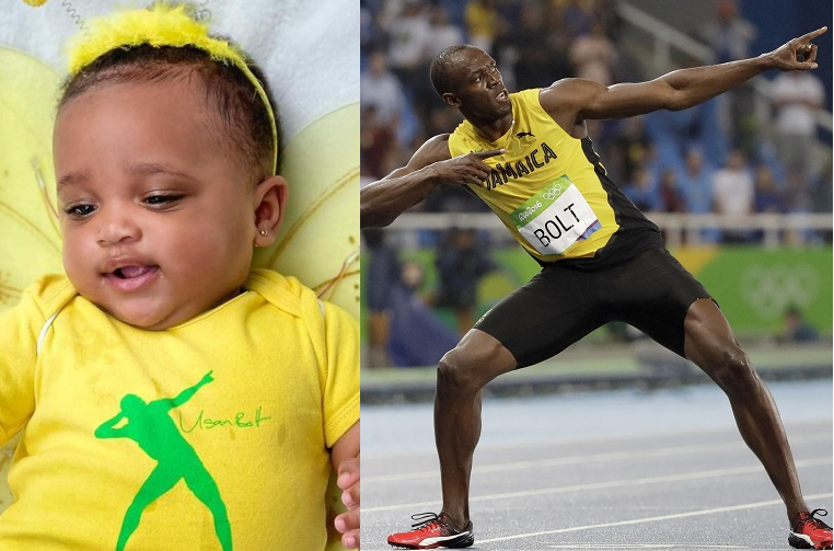 Usain Bolt shares adorable photos of his baby daughter Olympia Lightning Bolt at 8-months