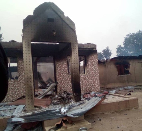 Angry youths allegedly burn down houses and cars of Seriki Fulani in Oyo (photos)