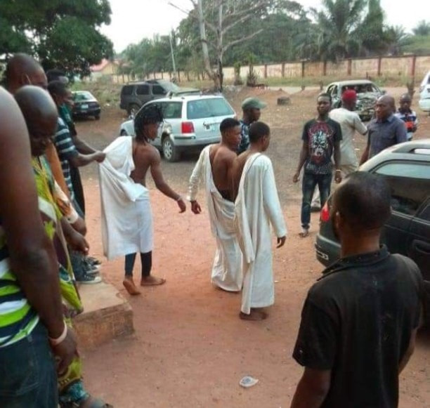 Three young men allegedly caught attempting to use a girl for money ritual in Edo 