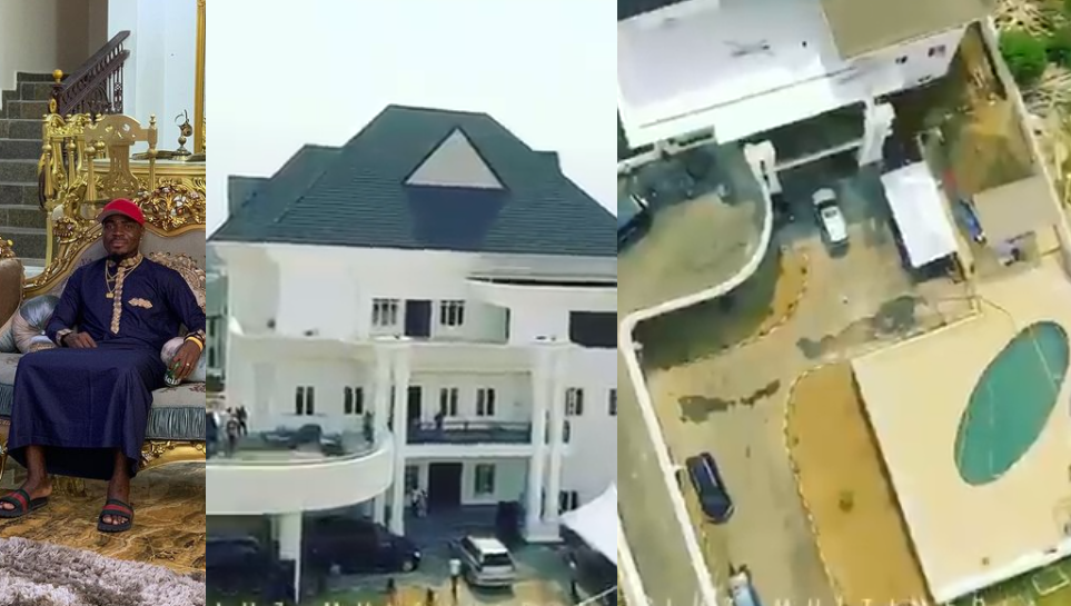 Nigerian footballer, Emmanuel Emenike shares video of his massive mansion in Owerri (watch)