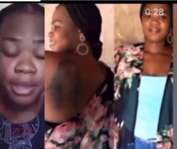 Lady who drew a tattoo of Bobrisky?s face on her back cries out, says she?s been disowned by her father (video)