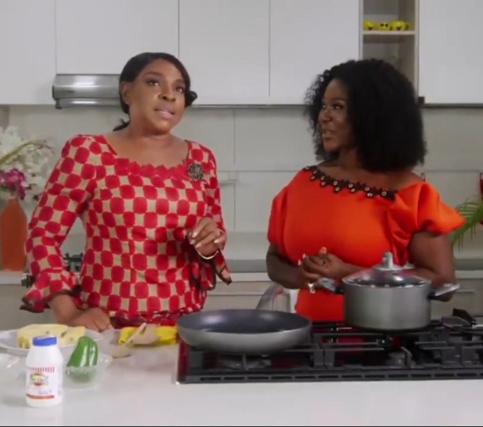 Mercy Johnson asks Liz Benson what to do if she catches her husband Prince Odi Okojie with a side chic and the latter responds (videos)