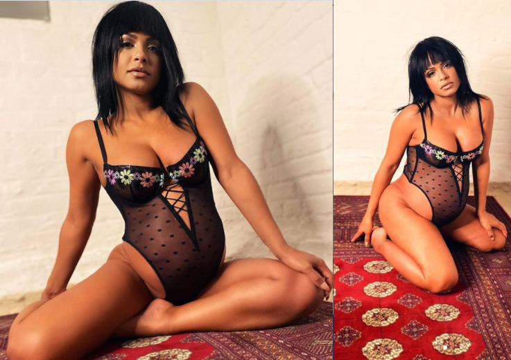 Pregnant Christina Milian showcases her baby bump in sexy lingerie (photos)