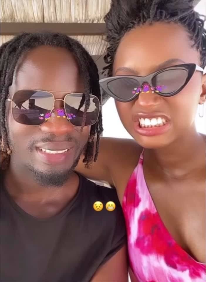 Mr Eazi and Temi Otedola fly to a private island to celebrate her birthday (video)