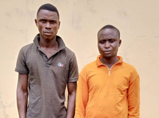 Herbalist and bricklayer arrested for allegedly killing housewife and her four year old son for money ritual in Ogun (photo)