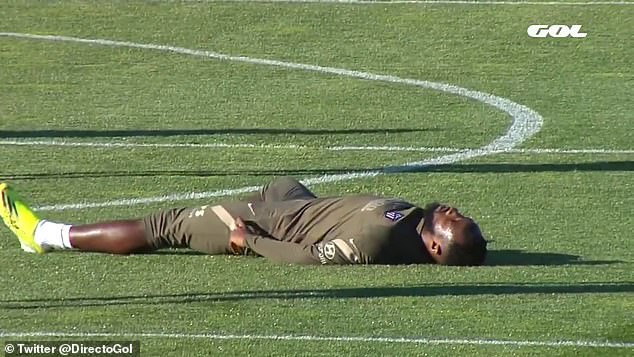 Atletico Madrid striker, Moussa Dembele collapses in training (Photos/Video)