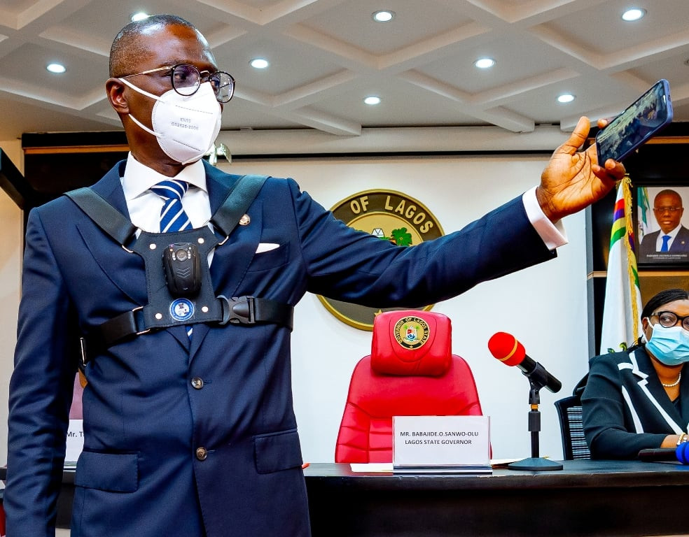 Lagos state governor Babajide Sanwo-Olu launches training programe for law enforcement officers to use body camera (photos)