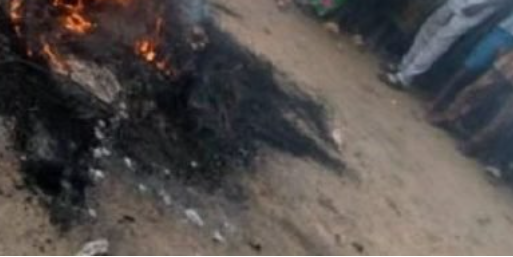 Prison inmate who escaped during the jailbreak in Imo is set ablaze after going back to threaten a family that testified against him in court