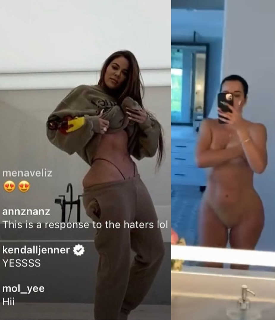 Khloe Kardashian goes live to show her body isn