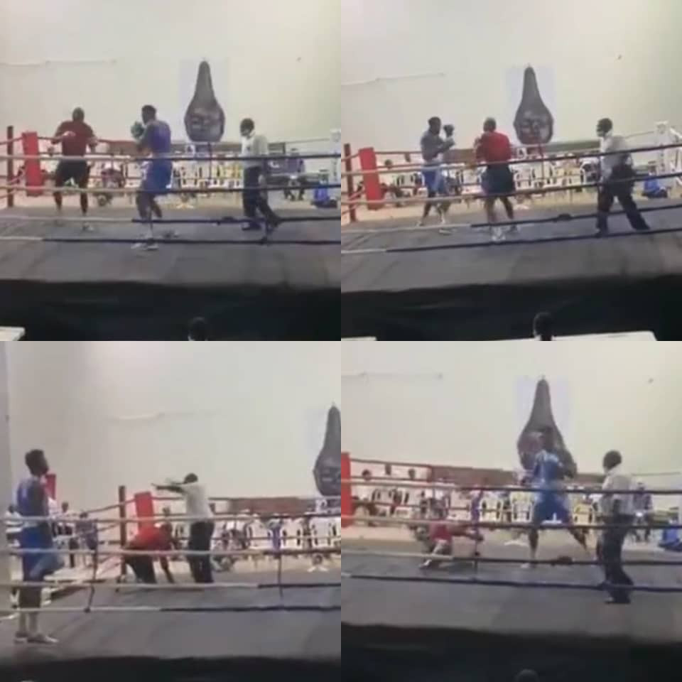 Nigerian boxer, Adegbola, knocks out his opponent in 15 seconds at the ongoing National Sports Festival (video)