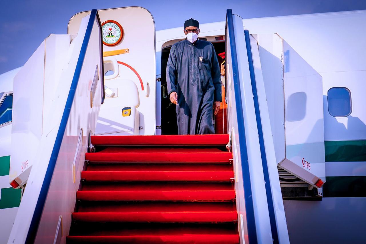President Buhari returns to Nigeria after medical checkup in London (photos)