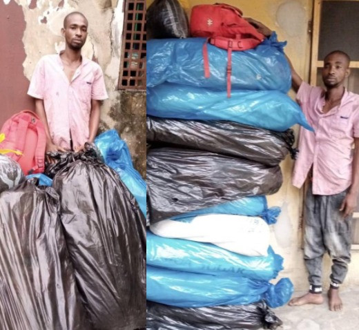 Wanted Abia major drug supplier arrested with over 100kg Cocaine and Cannabis (photos)