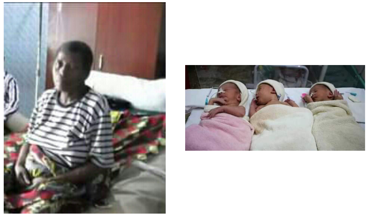 Jubilation in Bayelsa community as 55-year-old woman gives birth to triplets after many years of marriage 