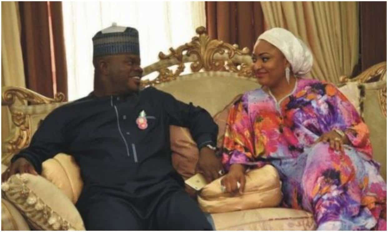 Gov Bello and his wife