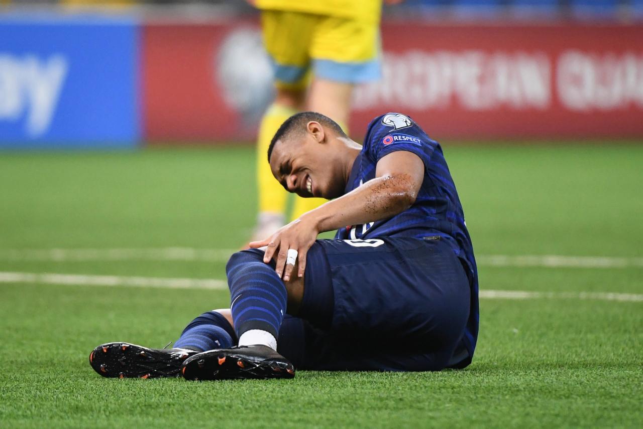 Anthony Martial suffered a knee injury in France's win over Kazakhstan