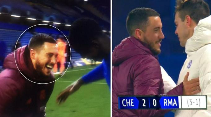Real Madrid forward, Eden Hazard apologises to fans for laughing with Chelsea players after Champions League exit (video)