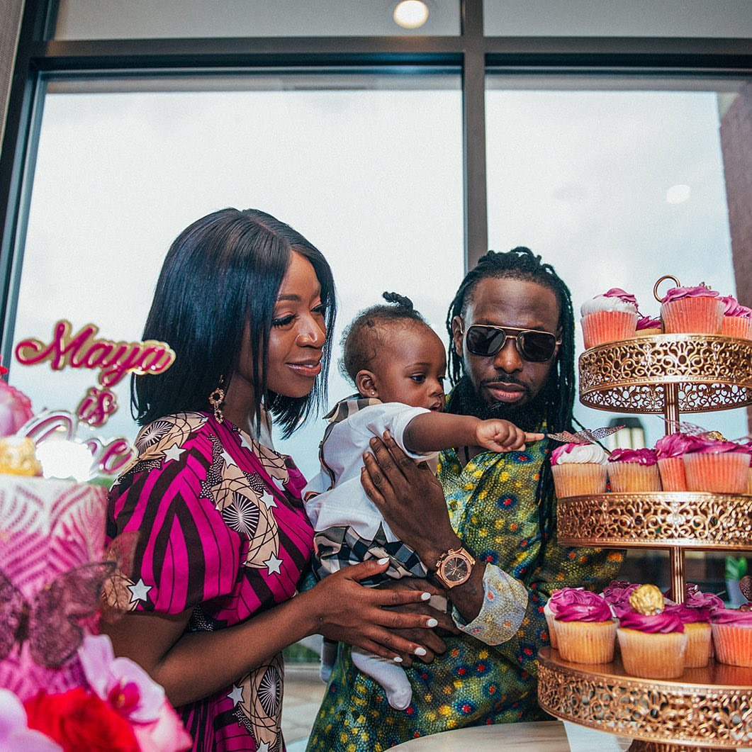 Singer, Timaya and Dunni, throw their daughter, Maya, a party as she turned one (photos/Video)