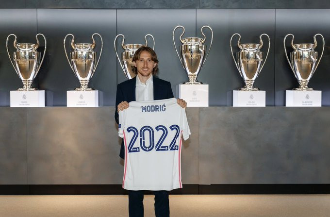 Real Madrid midfielder, Luka Modric signs one-year contract extension at the club