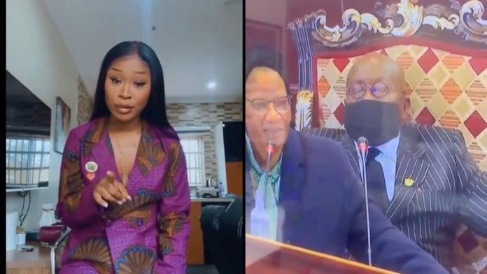 It is embarrassing ? Actress Efia Odo reacts to President Akufo sleeping at Africa Financing Summit in France