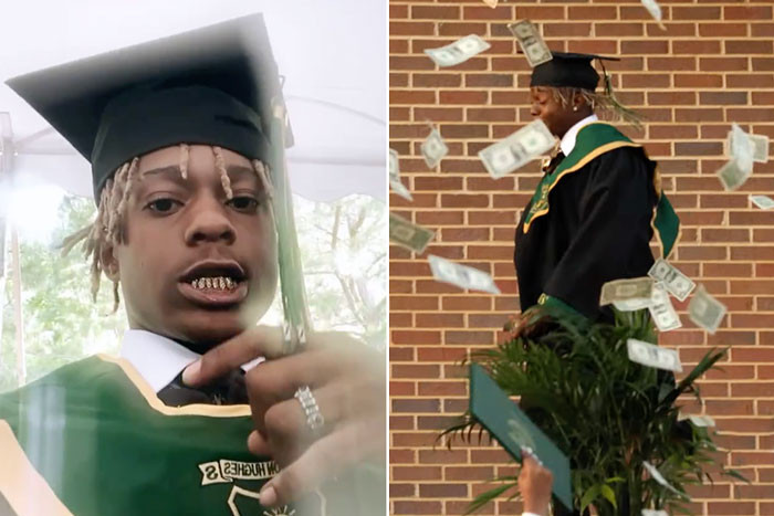 Rapper, Metro Marrs arrested and detained after spraying ,000 cash at his own high school graduation ceremony