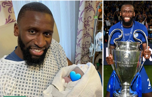 Chelsea star, Antonio Rudiger becomes a dad for second time, names the baby girl after his Champions League win