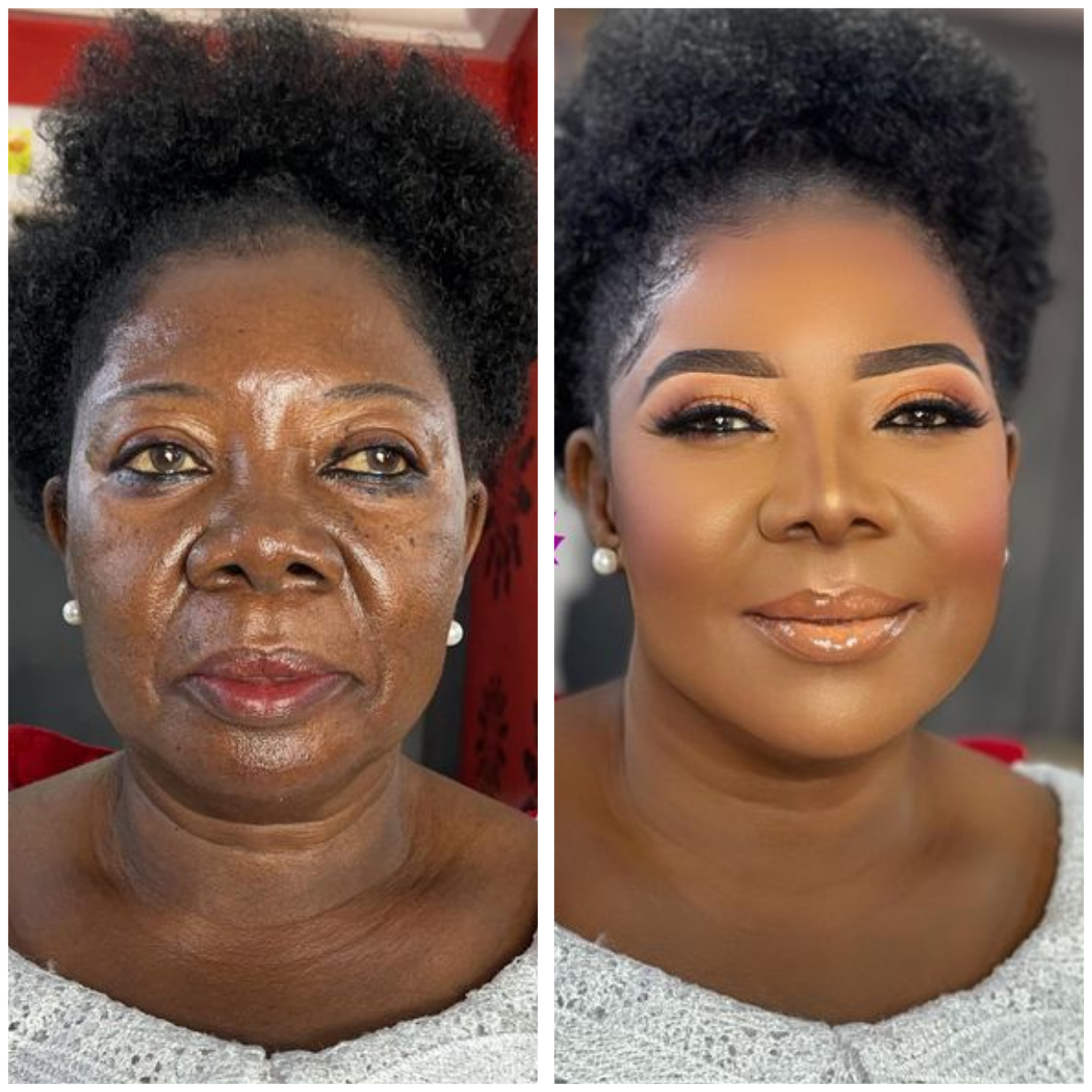 Check out the makeup transformation of a 75-year-old Ghanaian woman