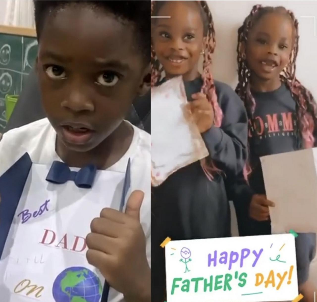 Naira Marley and Teebillz share adorable videos of their children wishing them a happy father