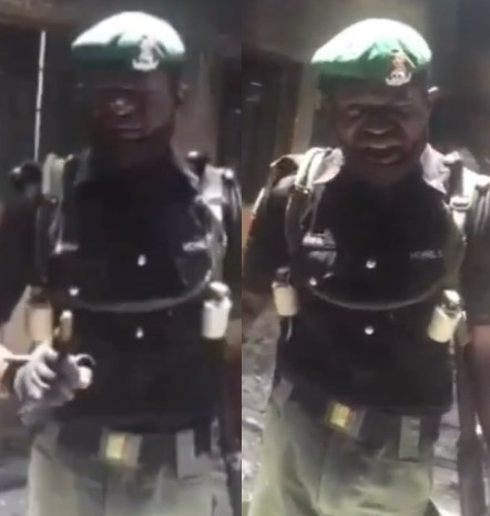 Nigerian mobile police officer serving in Yobe state moved to tears as he complains bitterly about their poor working condition (video)