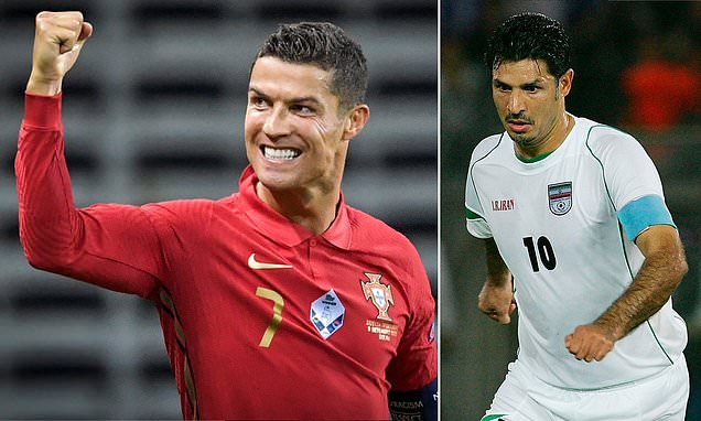 Iranian Football Legend, Ali Daei congratulates Cristiano Ronaldo after the Portugal star equals his goal record