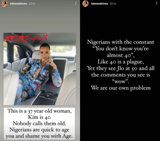 "We are our own problem"- Toke Makinwa tackles Nigerians who are quick to 