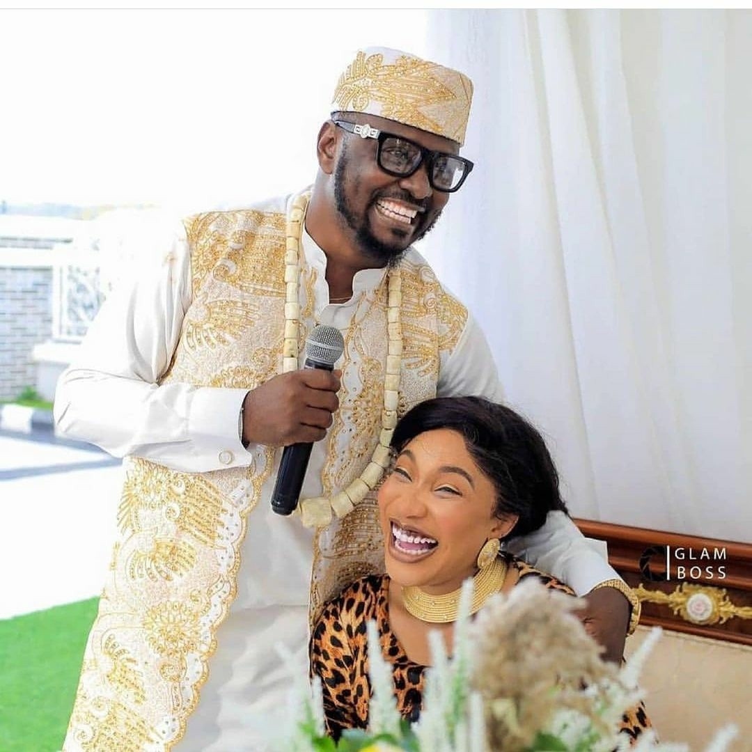 Lovely photos of actress, Tonto Dikeh, and her new man, Prince Kpokpogri, at his birthday party