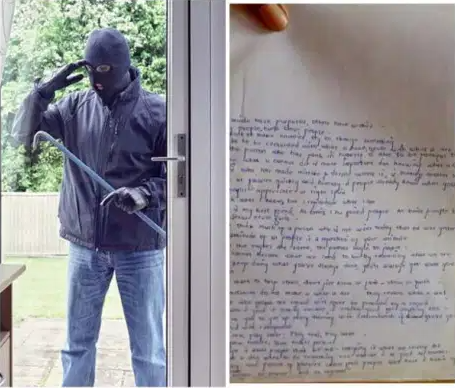 Thief leaves emotional apology note after stealing from a house in India