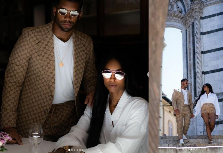 Ciara and Russell Wilson rock stylish Gucci ensembles on a romantic summer holiday in Italy (photos)