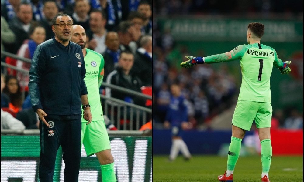 Chelsea goalkeeper, Kepa Arrizabalaga apologises to former boss Maurizio Sarri over the 2019 Carabao Cup final incident