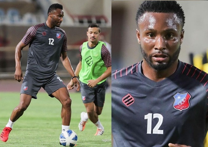 Mikel Obi trains with his new teammates for the first time after joining Kuwait SC (photos)