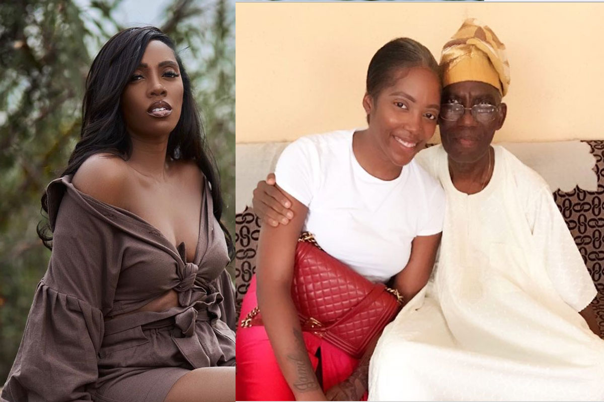 I'm So Weak'- Tiwa Savage Breaks Down As She Loses Her Dad, Nigerians React