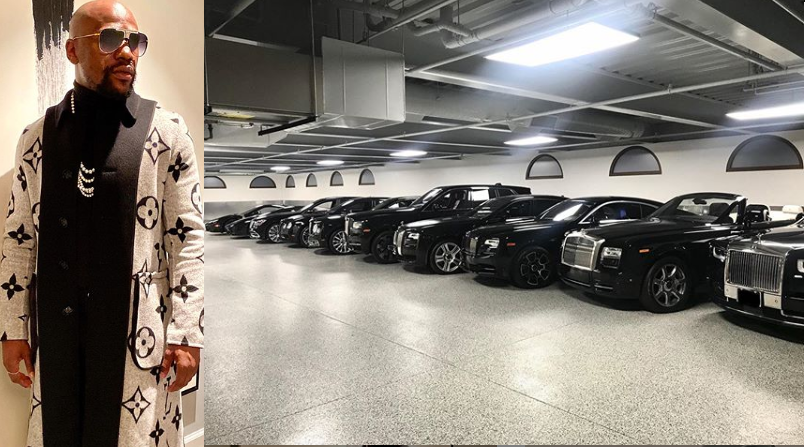 Oh my! Floyd Mayweather shows off his impressive garage (videos)