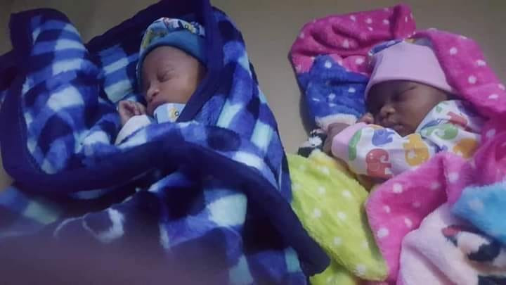 Nigerian man rejoices as his sister gives birth to twins after 12 years of waiting 