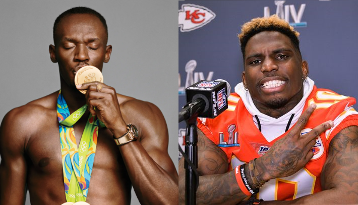 Usain Bolt and NFL star Tyreek Hill set for sprint race with Olympic gold medal at stake