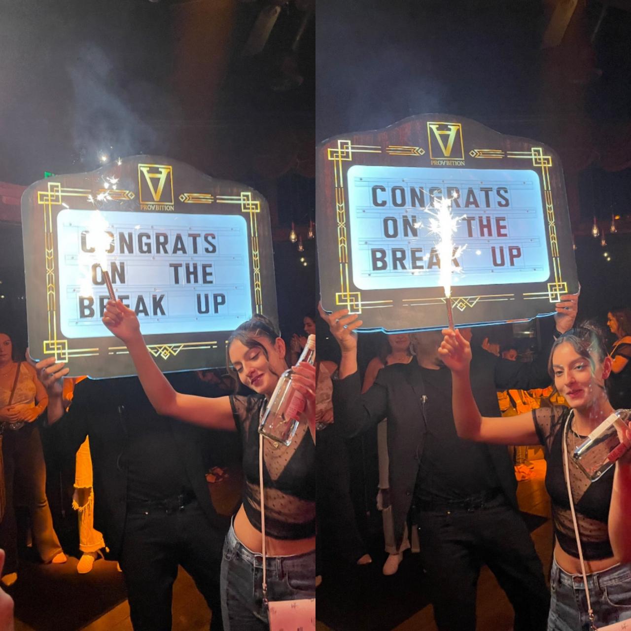 Woman goes to the club to celebrate breaking up with her ex in style