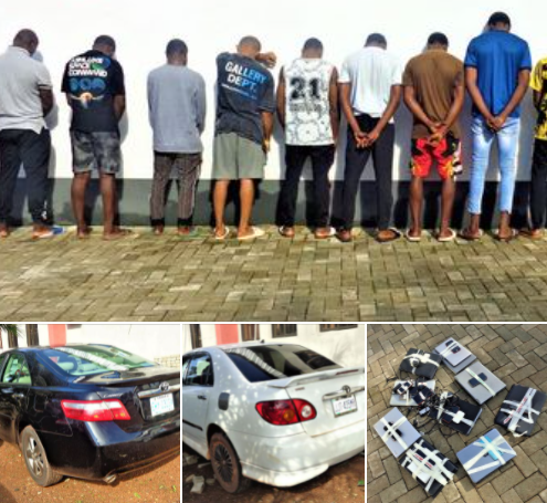 EFCC arrests 14 suspected internet fraudsters in Enugu (photos)